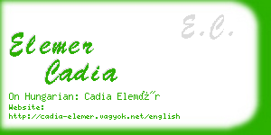 elemer cadia business card